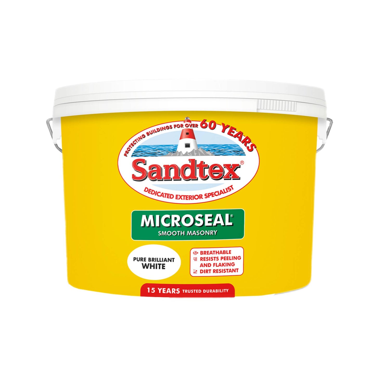 Sandtex 15 Year Weatherproof Exterior Wall Paint - Brilliant White