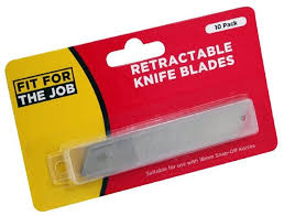 Pack of 10 18mm Snap Off Knife Blades