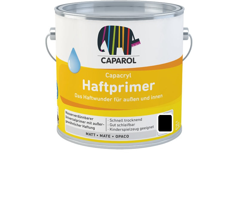 Caparol Haftprimer High Opacity Adhesion Primer Black RAL9005 All Sizes