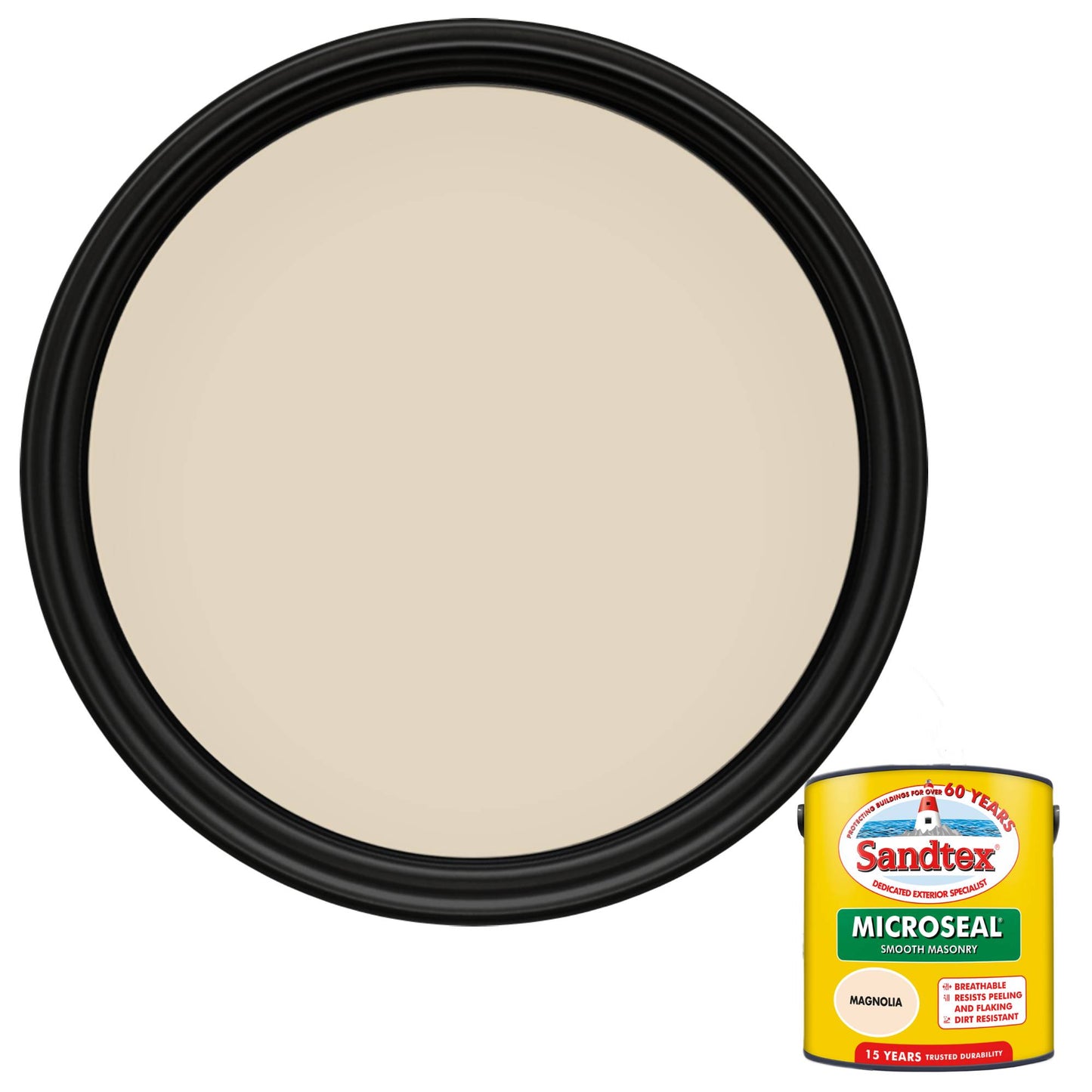 Sandtex 15 Year Weatherproof Exterior Wall Paint - Magnolia