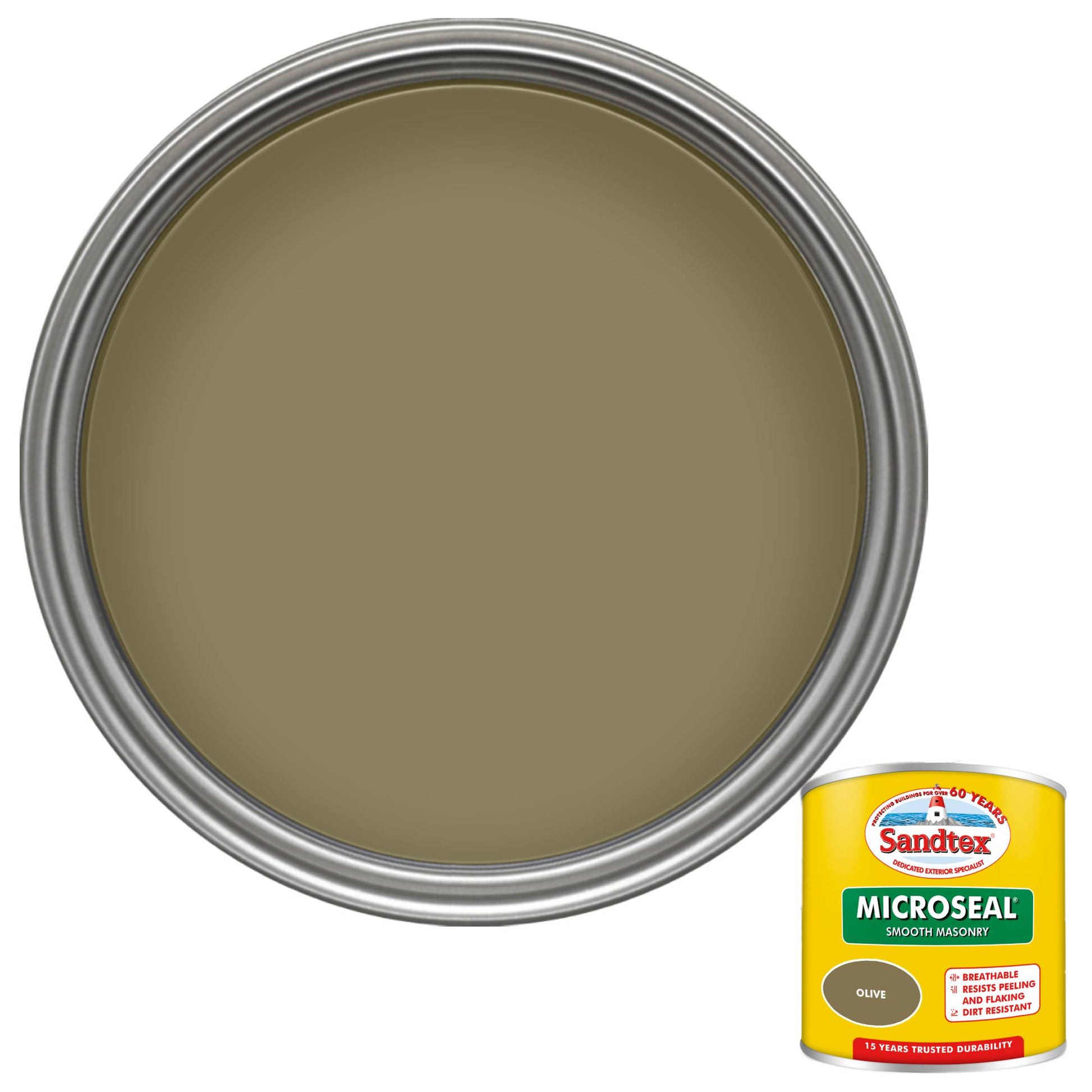 Sandtex 15 Year Weatherproof Exterior Wall Paint - Olive