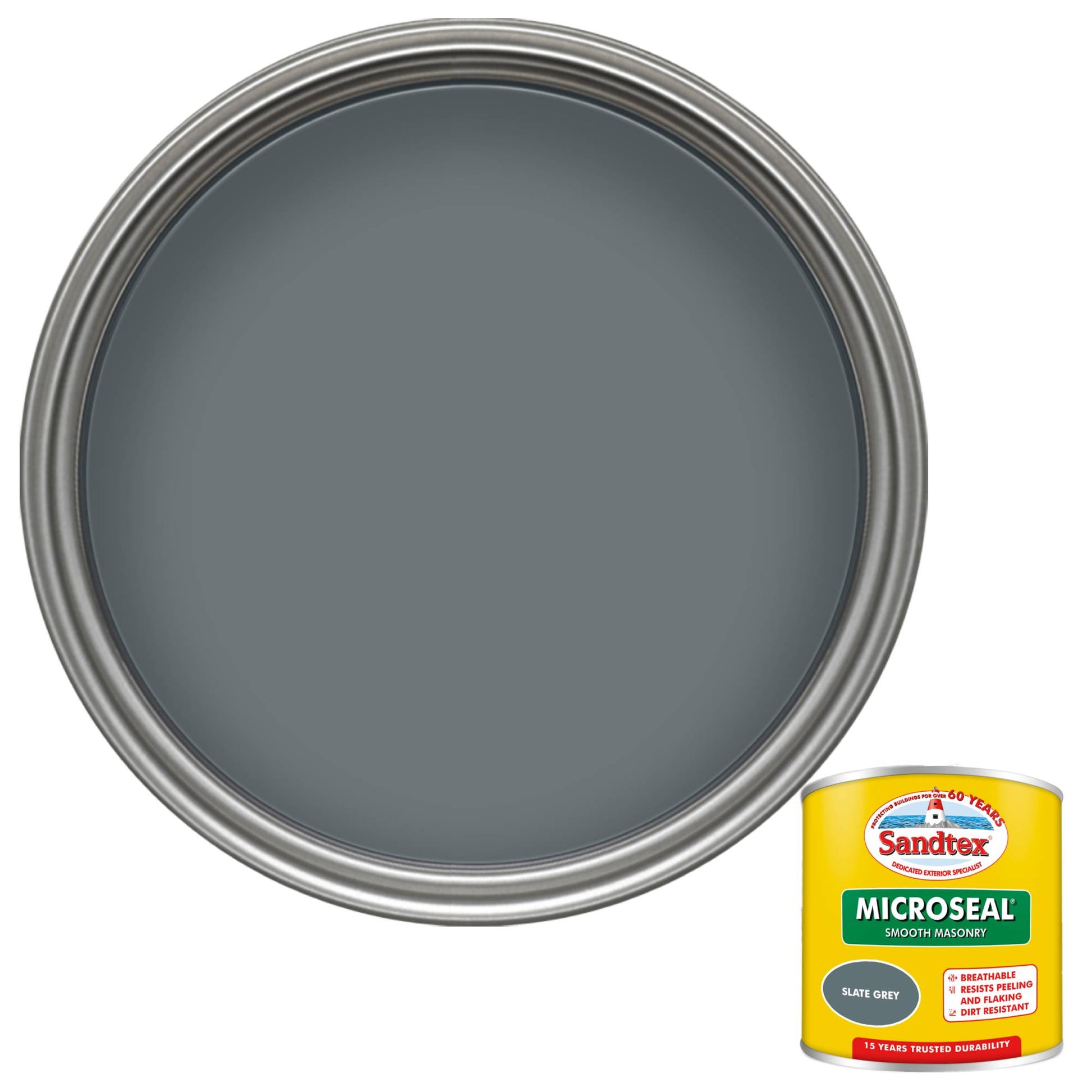 Sandtex 15 Year Weatherproof Exterior Wall Paint - Slate Grey