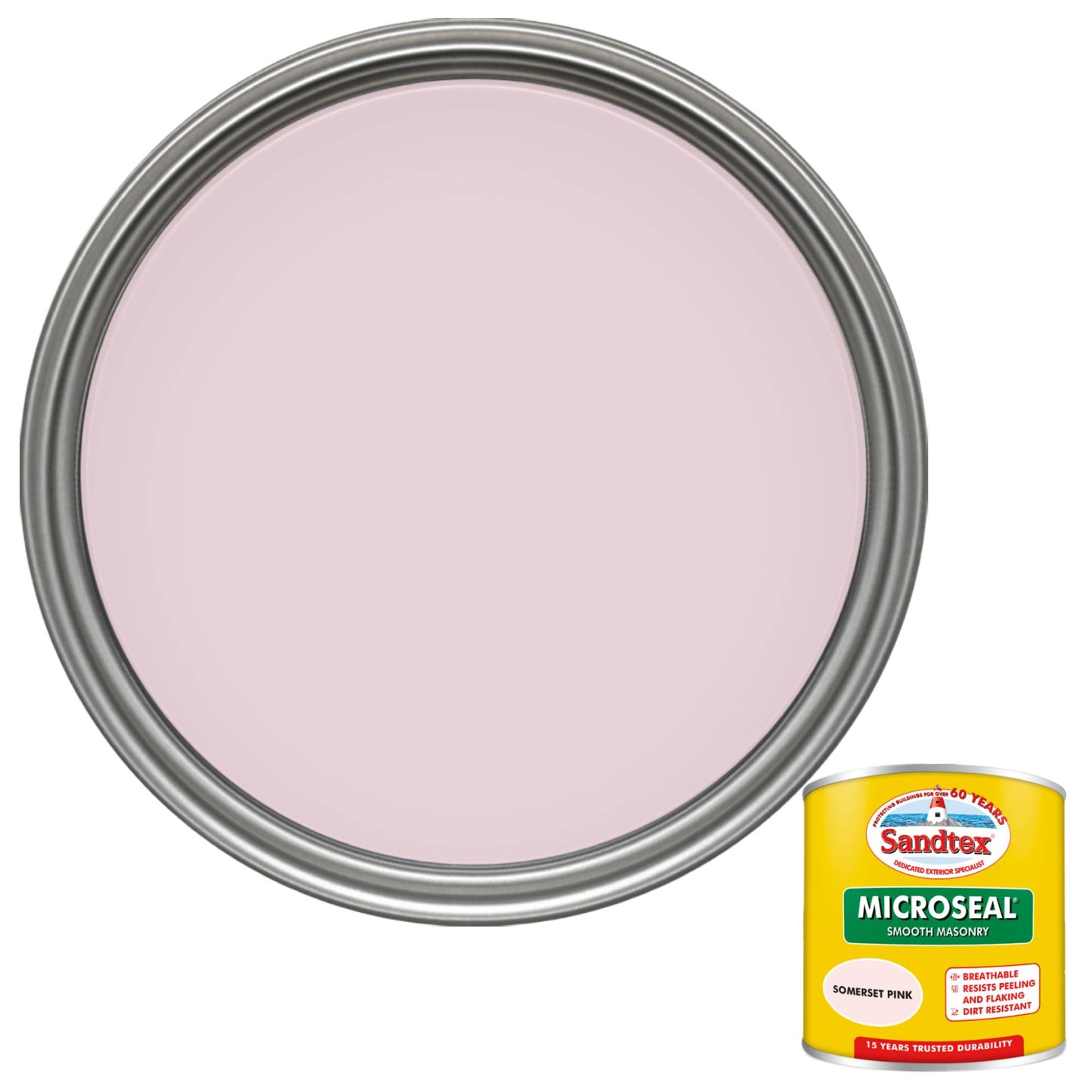 Sandtex 15 Year Weatherproof Exterior Wall Paint - Somerset Pink