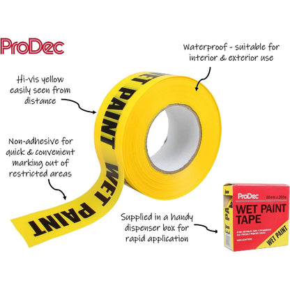 Prodec 60mm x 200m Non-Adhesive Wet Paint Tape