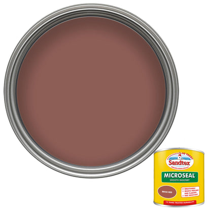 Sandtex 15 Year Weatherproof Exterior Wall Paint - Brick Red