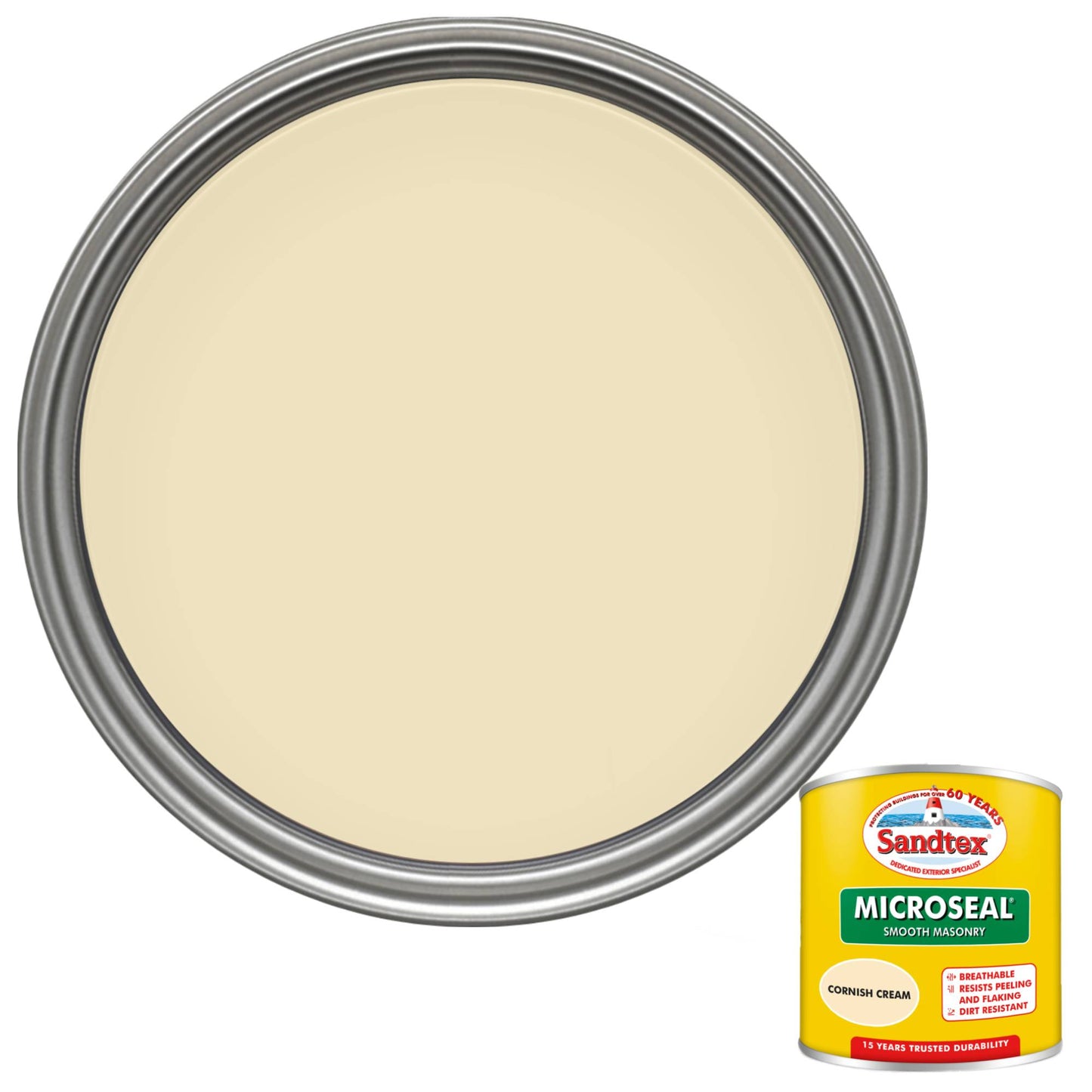 Sandtex 15 Year Weatherproof Exterior Wall Paint - Cornish Cream