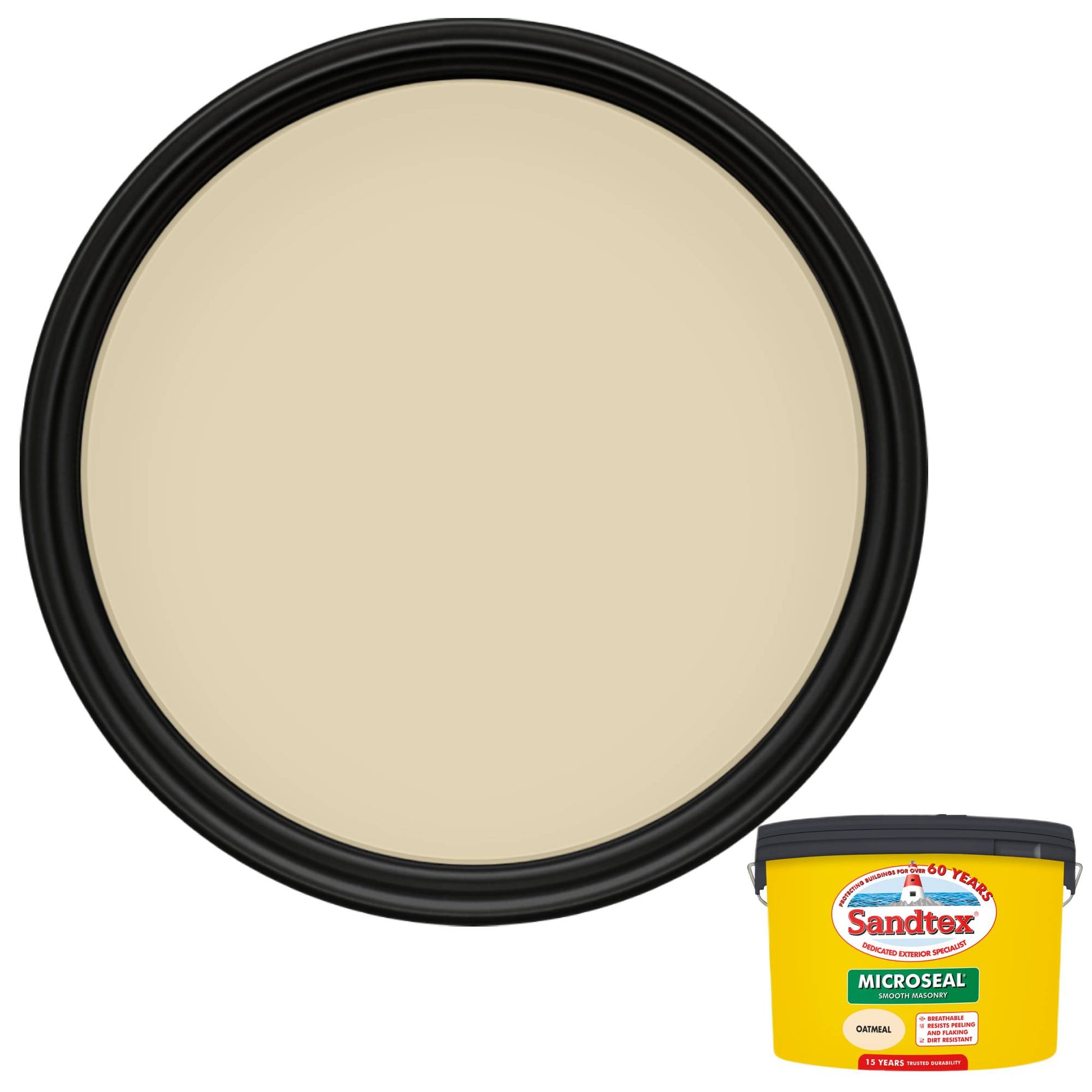 Sandtex 15 Year Weatherproof Exterior Wall Paint - Oatmeal