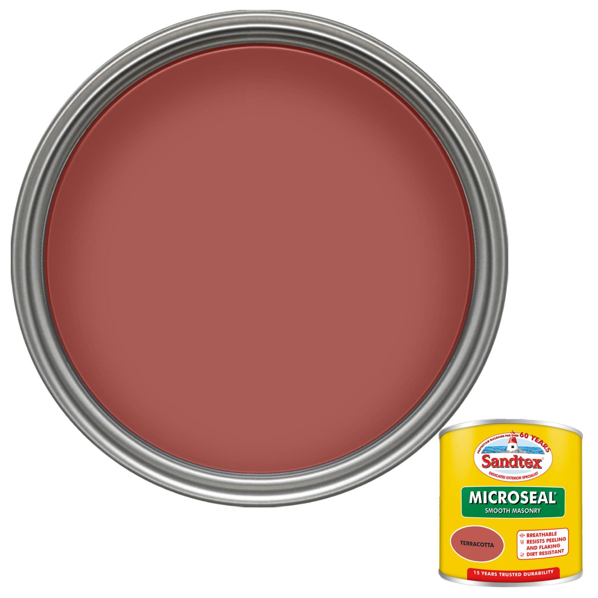 Sandtex 15 Year Weatherproof Exterior Wall Paint - Terracotta