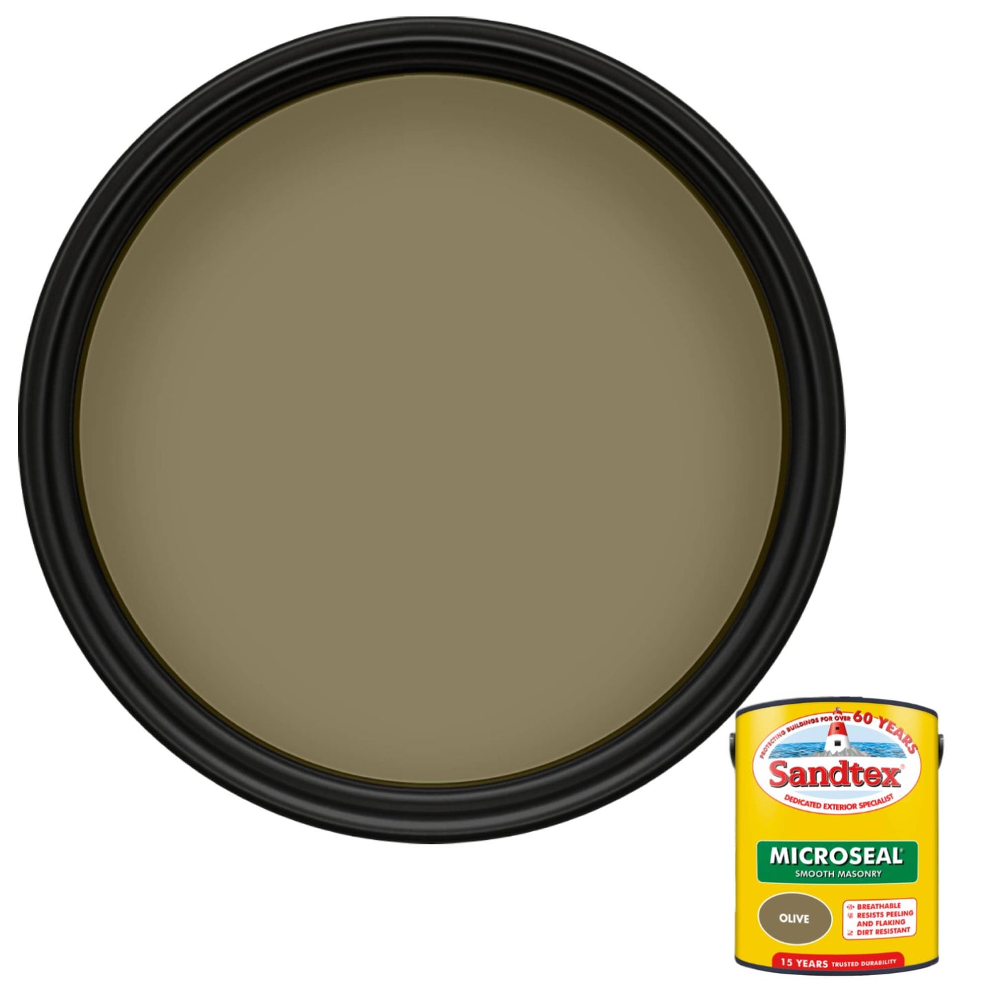 Sandtex 15 Year Weatherproof Exterior Wall Paint - Olive