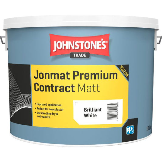 Johnstones Trade Jonmat Premium Contract Matt - Brilliant White 10 Litre