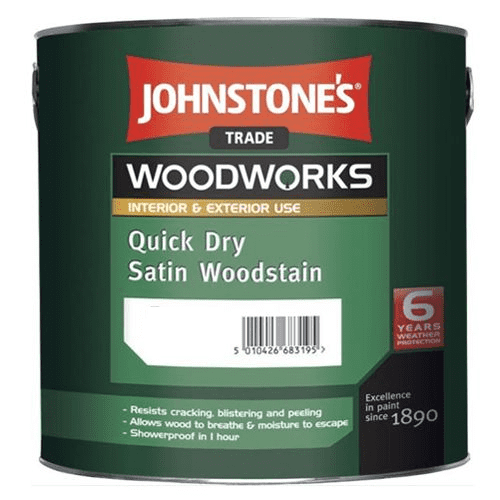 Johnstones Trade Quick Dry Satin Woodstain 750ml - All Colours