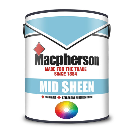 Macpherson Trade Mid Sheen Vinyl Emulsion Paint - Tinted Colour