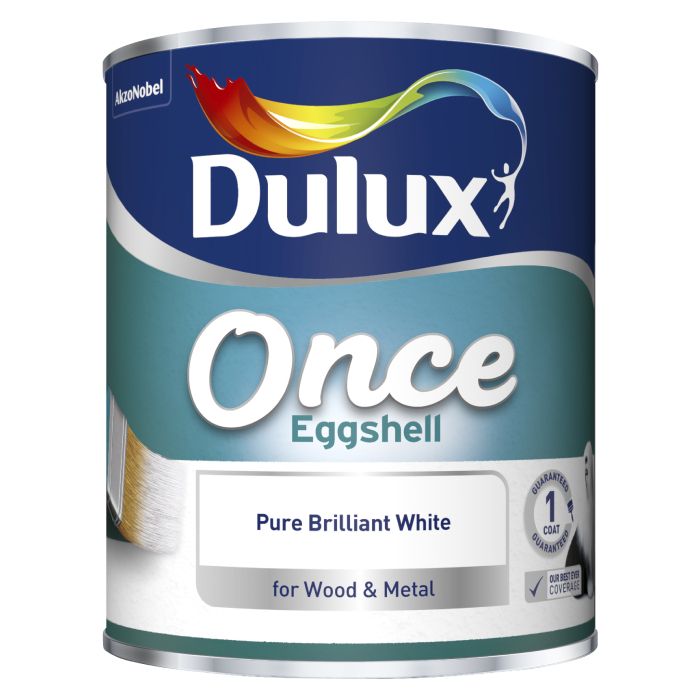 Dulux Once Eggshell Pure Brilliant White 2.5 Litre