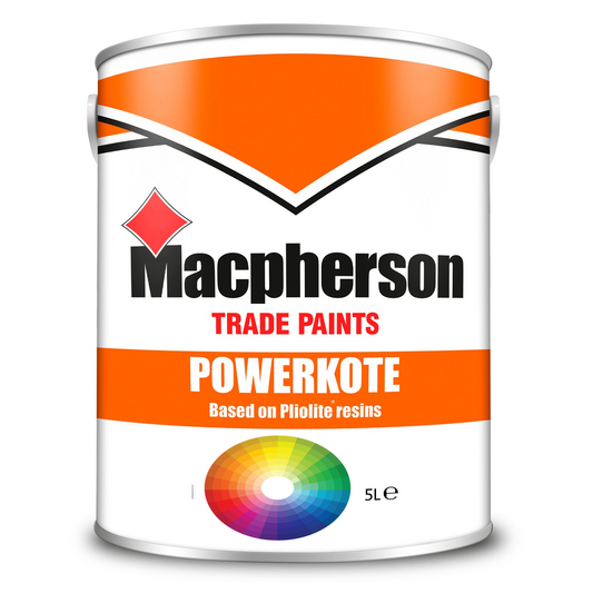 Macpherson Powerkote High-Adhesion Masonry Paint - Tinted Colours - 5 Litre