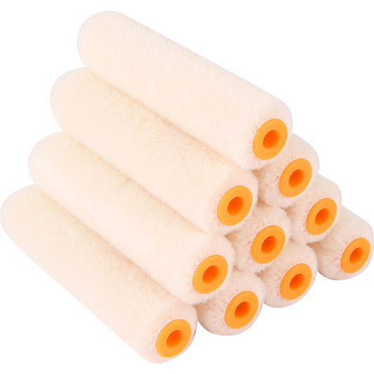 4" (100mm) ROTA Short Pile Velour Mini Rollers pack of 10 Refills