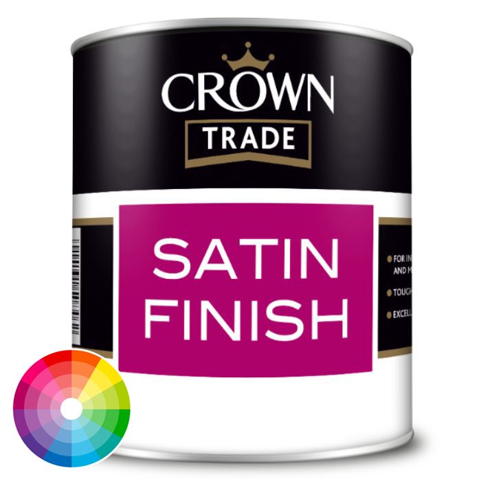 Crown Trade Satin Finish Paint - Tinted Colour