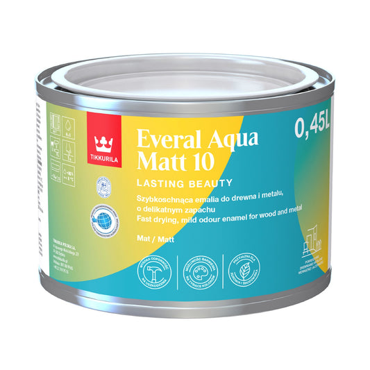 Everal Aqua Matt [10] Acrylic Enamel Paint - White