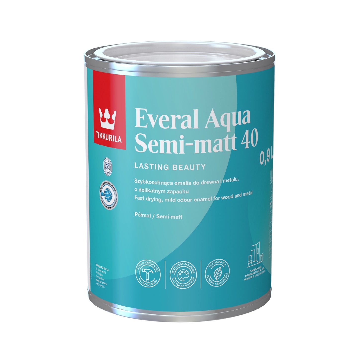 Everal Aqua Semi Matt [40] Acrylic Enamel Paint - Tinted Colour