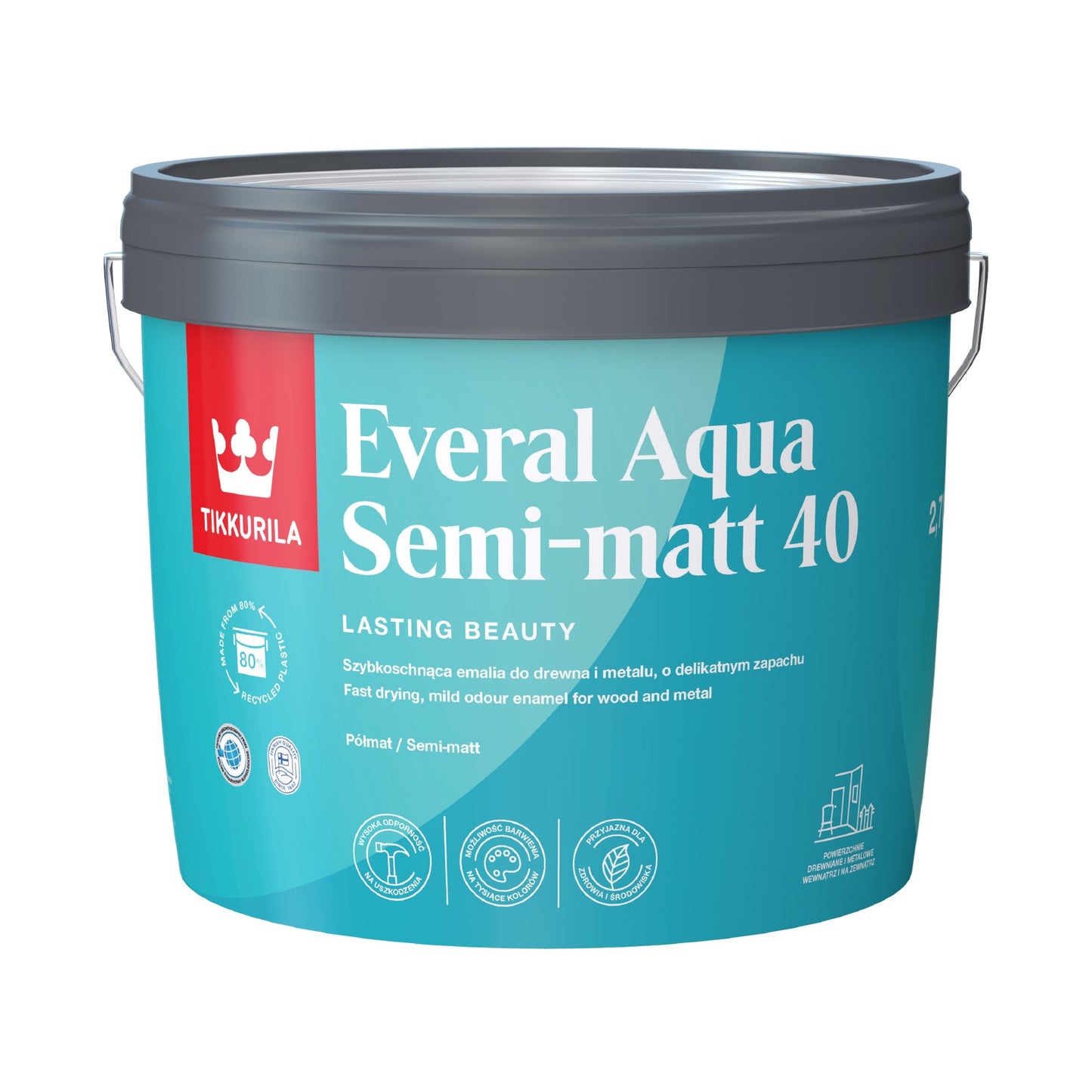 Everal Aqua Semi Matt [40] Acrylic Enamel Paint - Tinted Colour