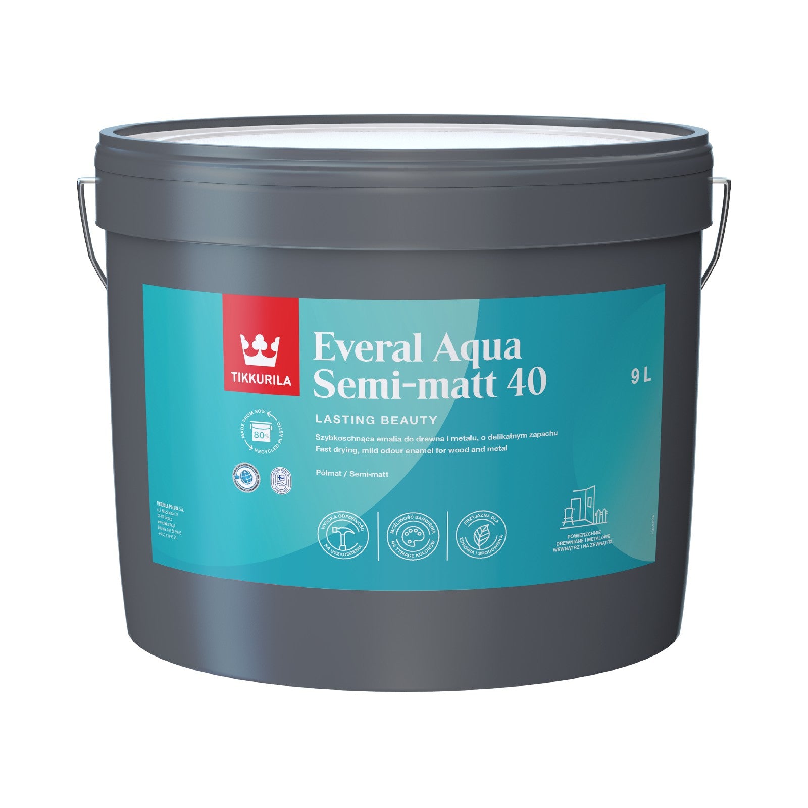 Everal Aqua Semi Matt [40] Acrylic Enamel Paint - White