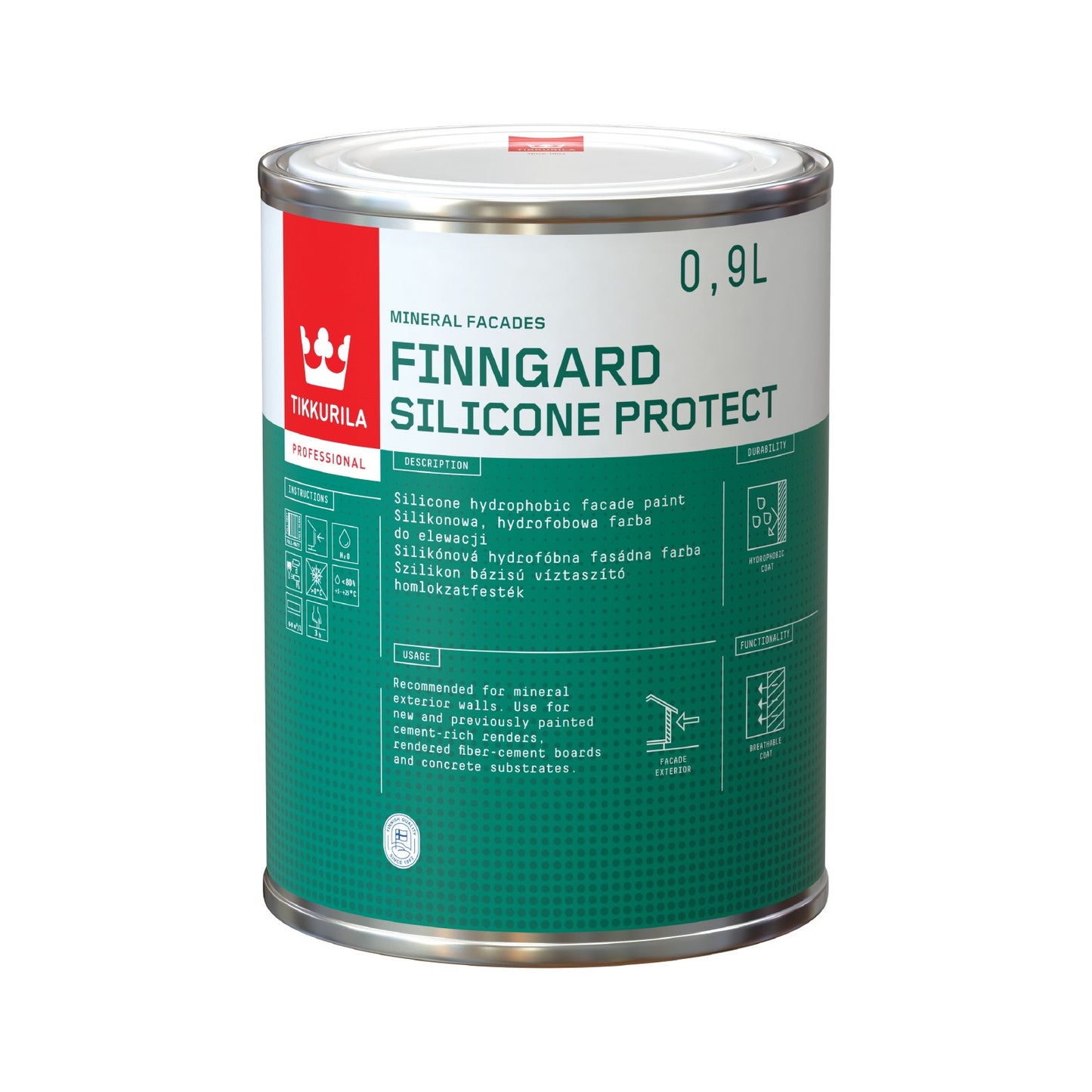 Finngard Silicone Protect Waterborne Smooth Matt Masonry Paint - White