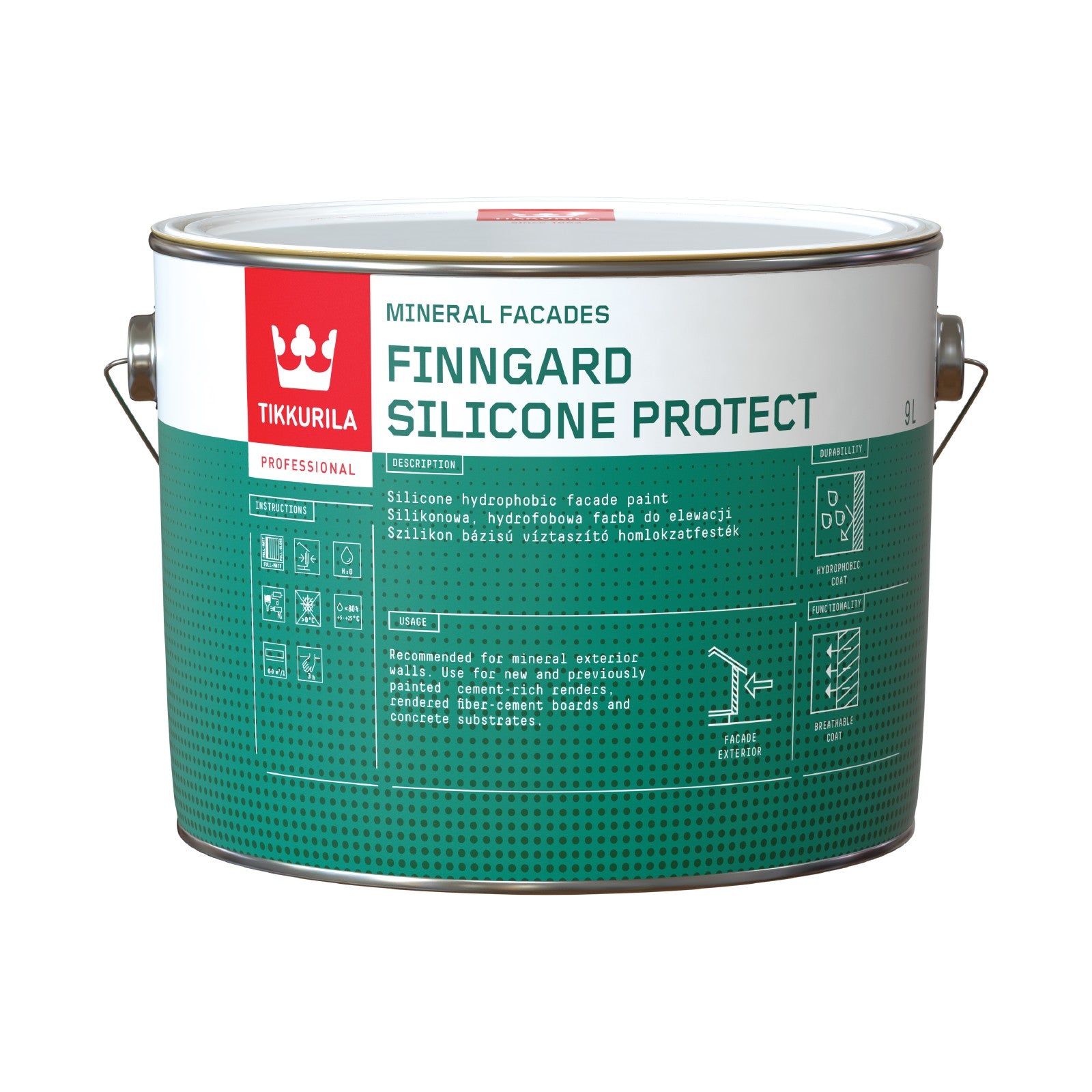 Finngard Silicone Protect Waterborne Smooth Matt Masonry Paint - White