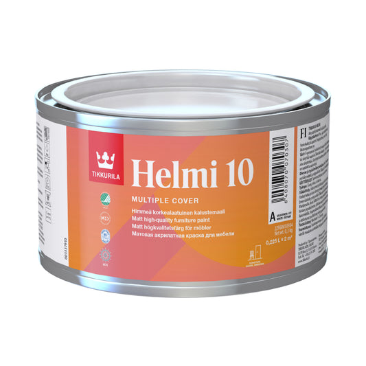 Helmi 10 Water-Based Acrylic Matt Wood Paint - White