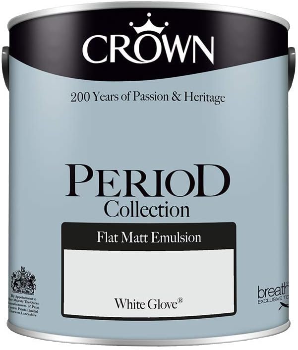 Crown Period Collection Flat Matt White Glove 2.5 Litre