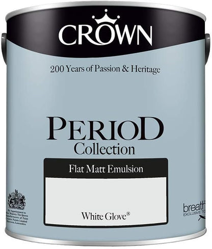 Crown Period Collection Flat Matt White Glove 2.5 Litre