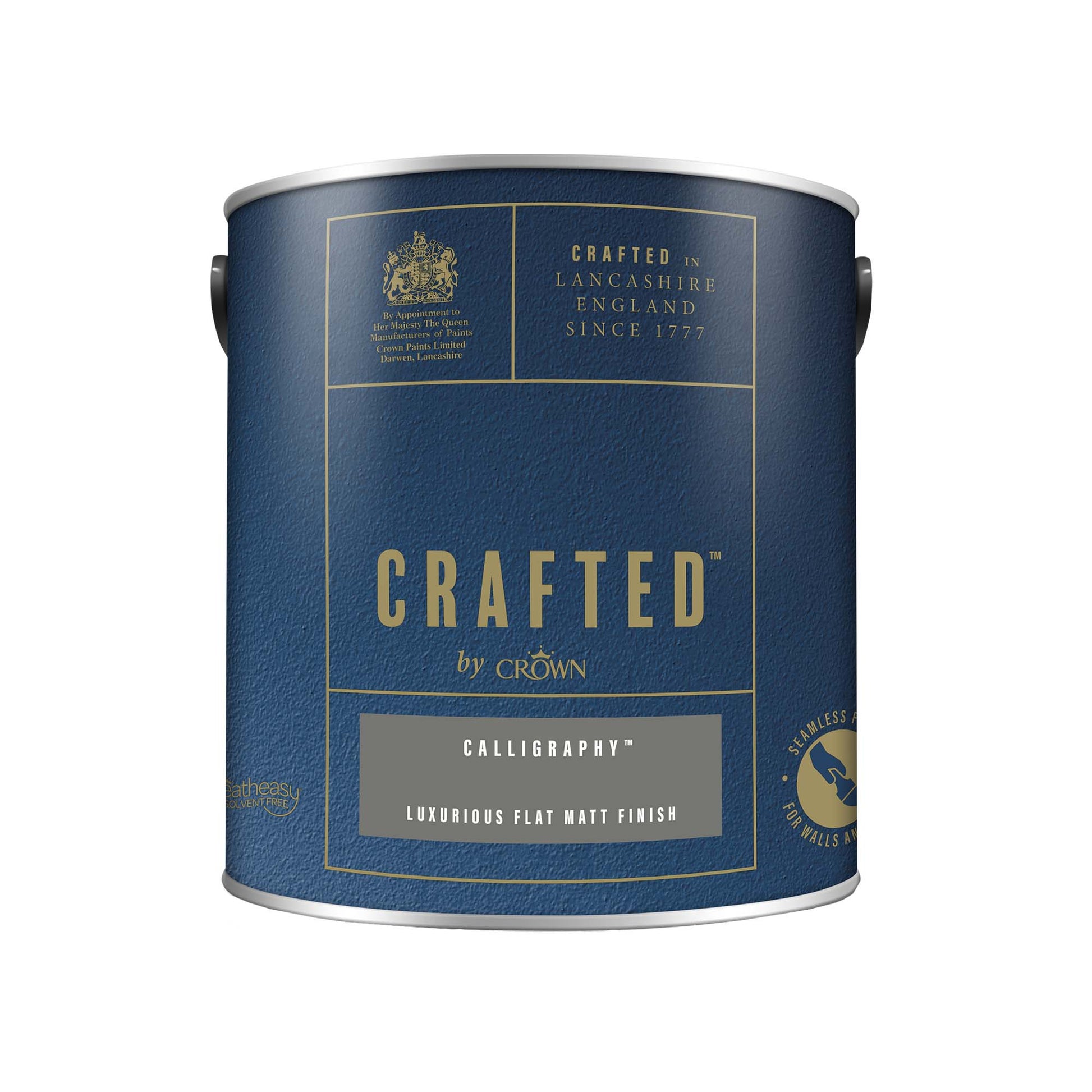 Crown Crafted Luxurious Flat Matt Finish Paint - Calligraphy - 2.5 Litre