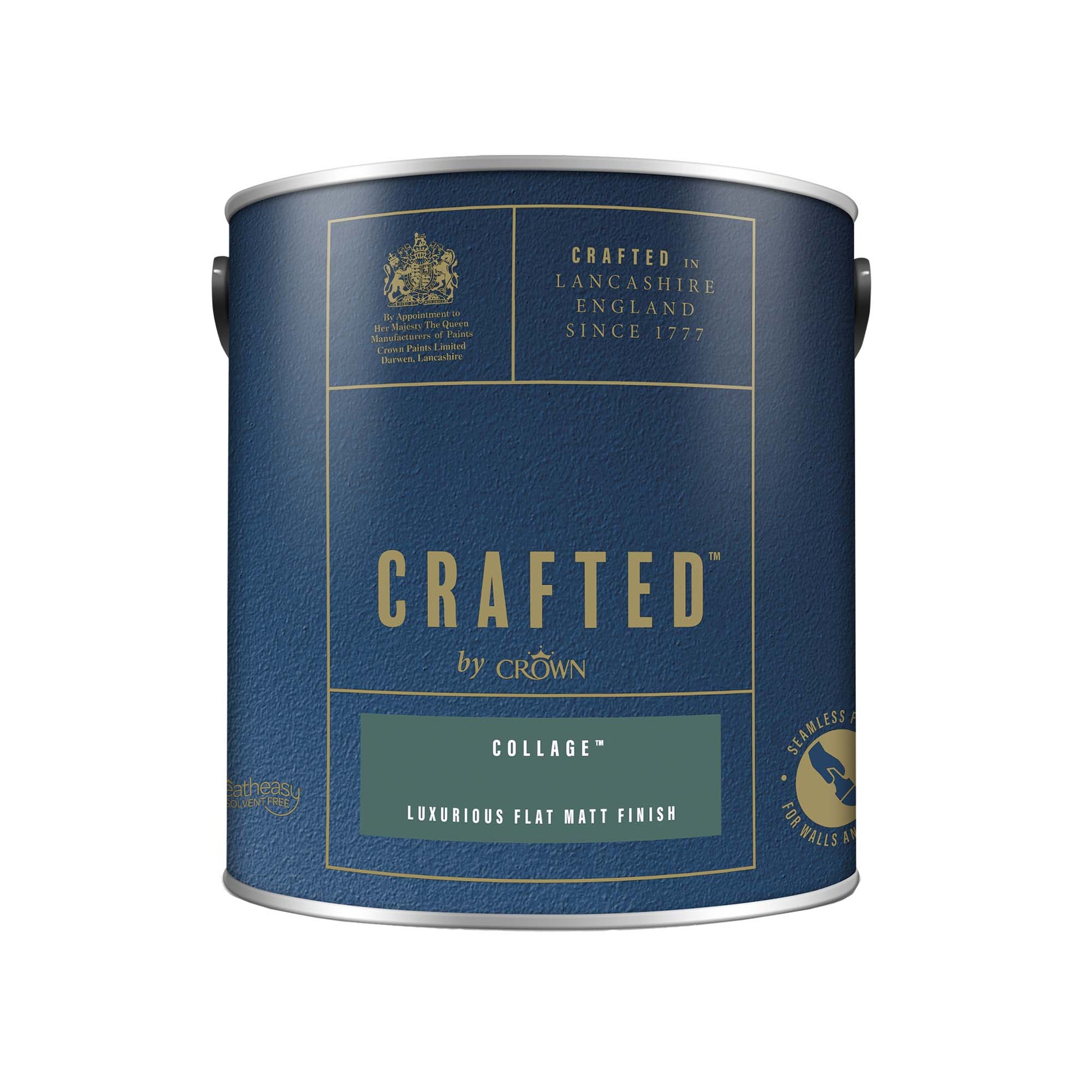 Crown Crafted Luxurious Flat Matt Finish Paint - Collage - 2.5 Litre