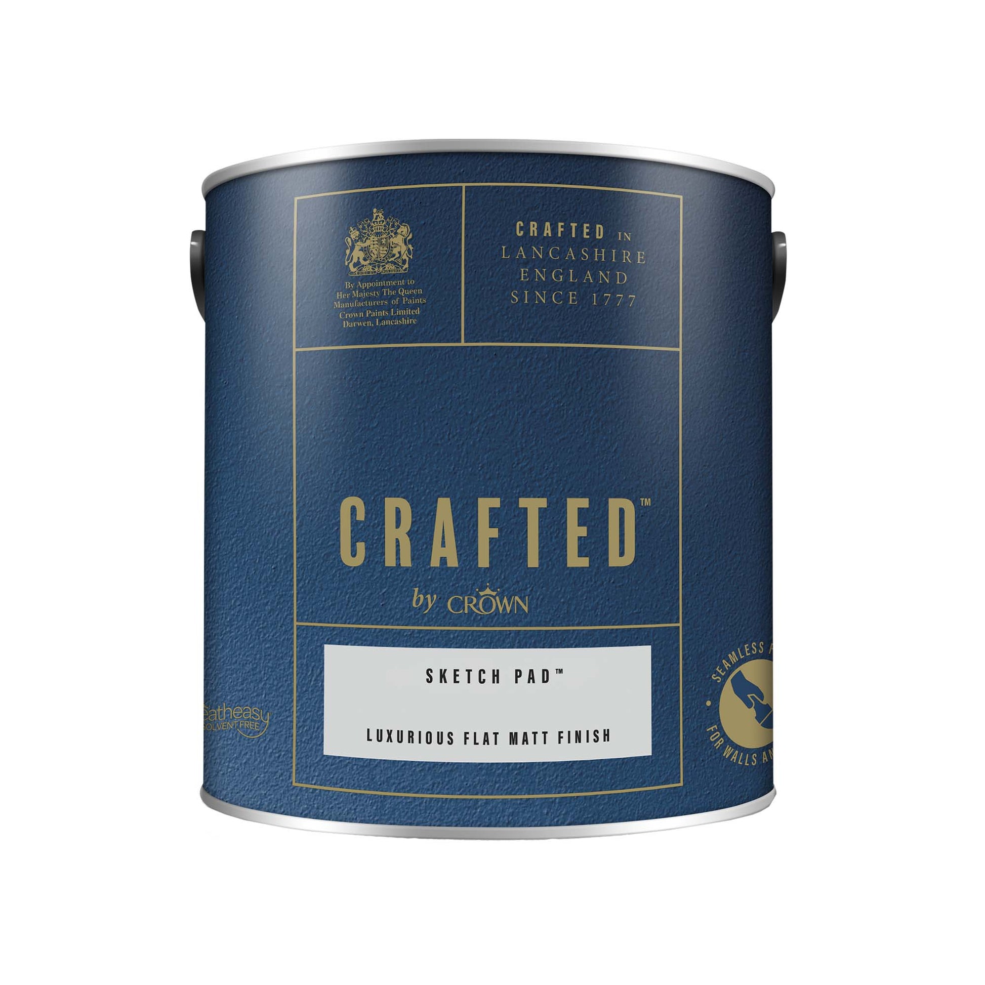 Crown Crafted Luxurious Flat Matt Finish Paint - Sketch Pad - 2.5 Litre