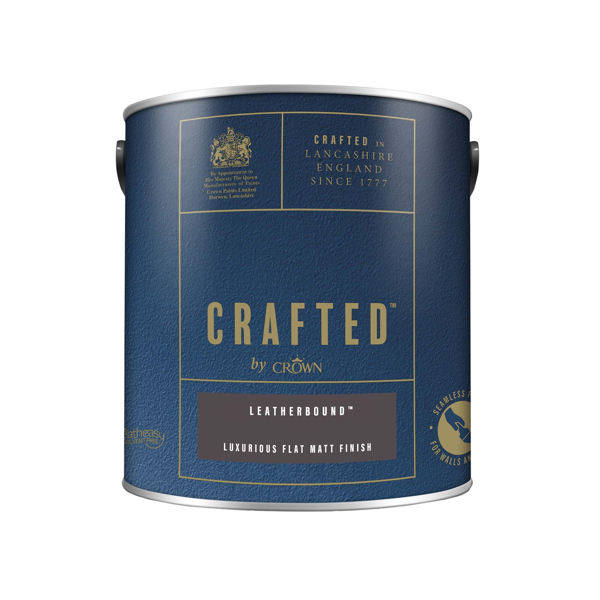 Crown Crafted Luxurious Flat Matt Finish Paint - Leatherbound - 2.5 Litre