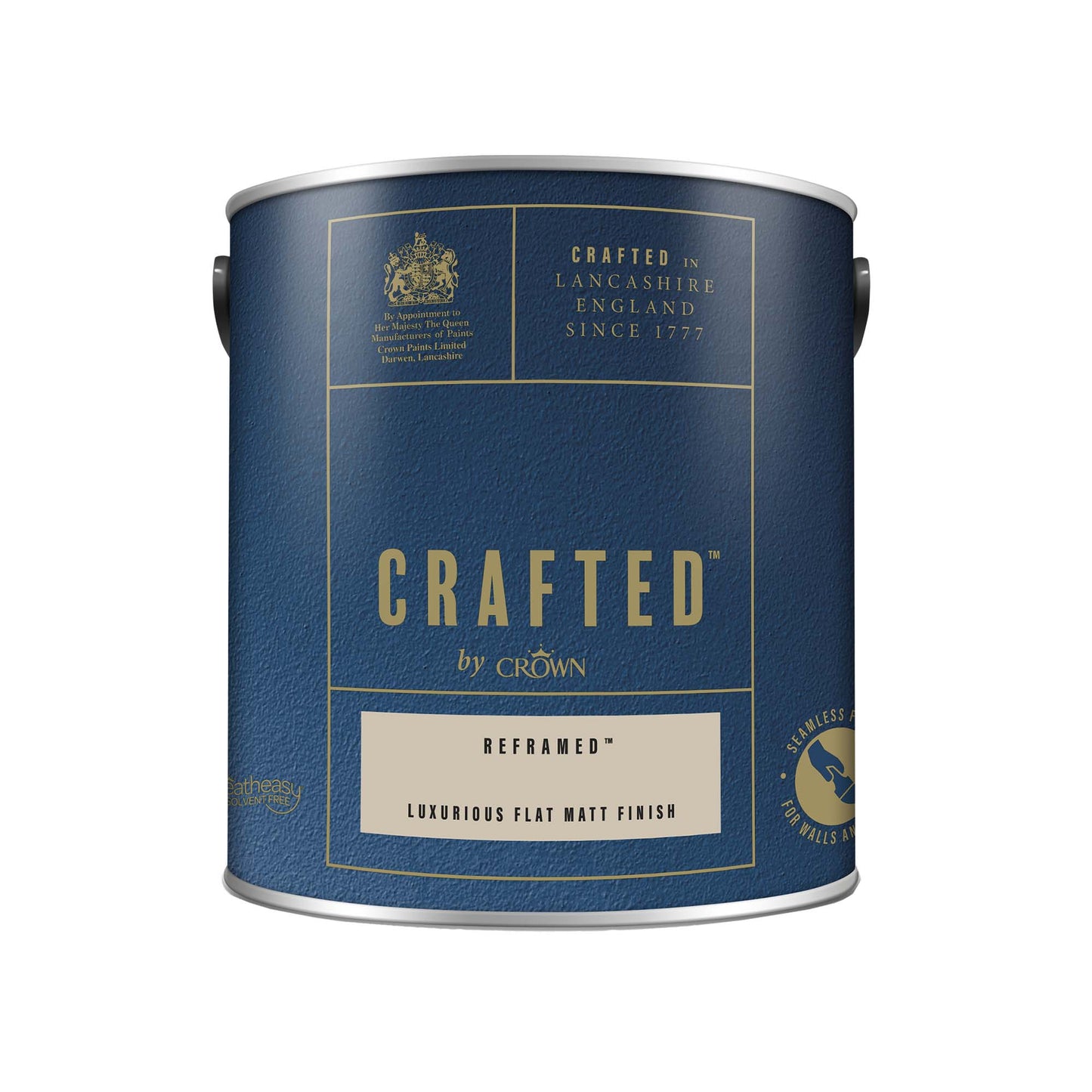 Crown Crafted Luxurious Flat Matt Finish Paint - Reframed - 2.5 Litre