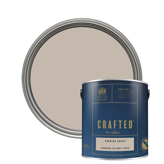 Crown Crafted Luxurious Flat Matt Finish Paint - Drawing Board - 2.5 Litre