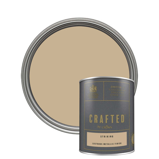 Crown Crafted Lustrous Metallic Finish Paint - Striking - 1.25 Litre