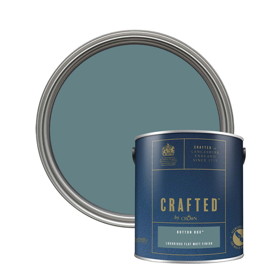 Crown Crafted Luxurious Flat Matt Finish Paint - Button Box - 2.5 Litre