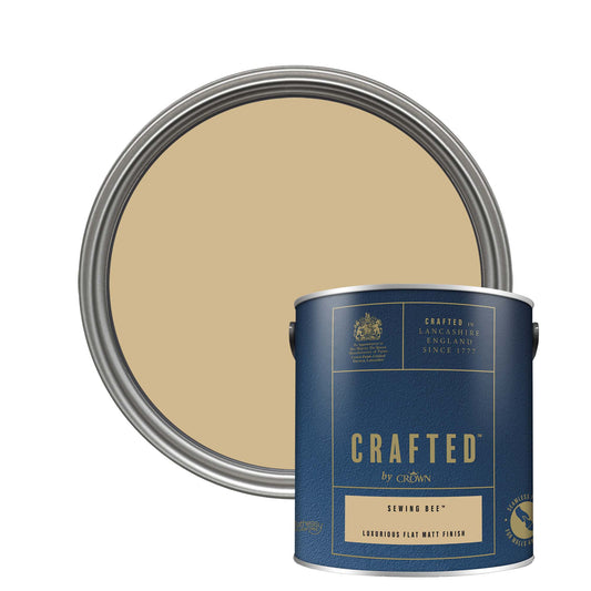 Crown Crafted Luxurious Flat Matt Finish Paint - Sewing Bee - 2.5 Litre