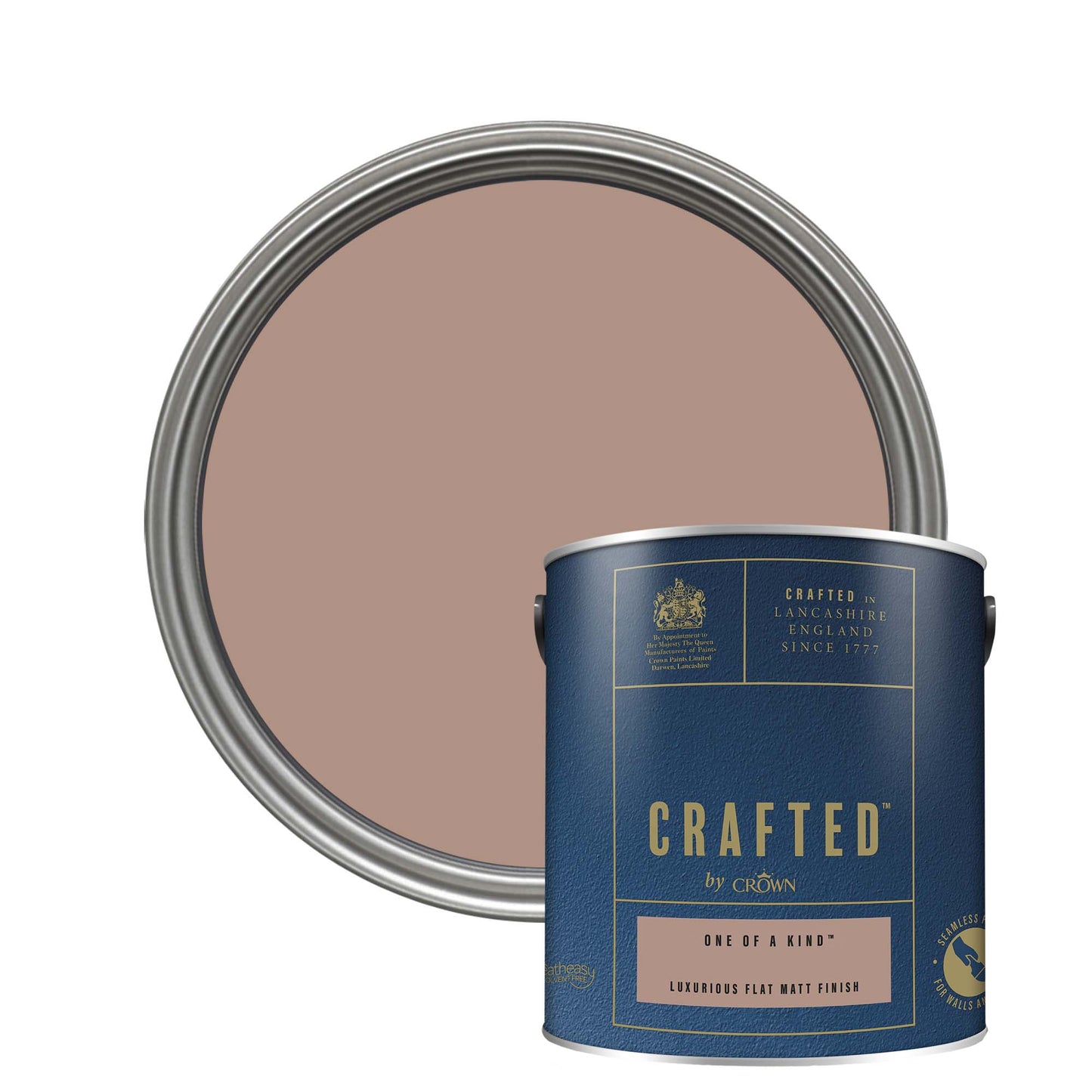 Crown Crafted Luxurious Flat Matt Finish Paint - One of a Kind - 2.5 Litre