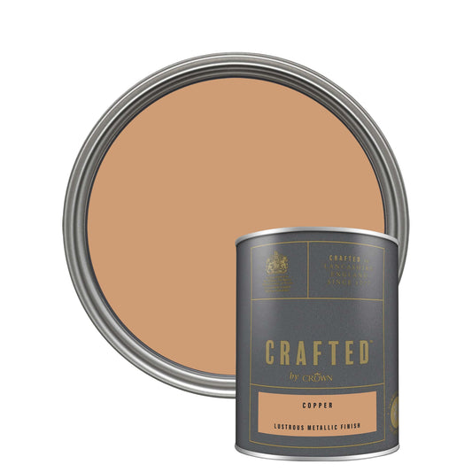 Crown Crafted Lustrous Metallic Finish Paint - Copper - 1.25 Litre