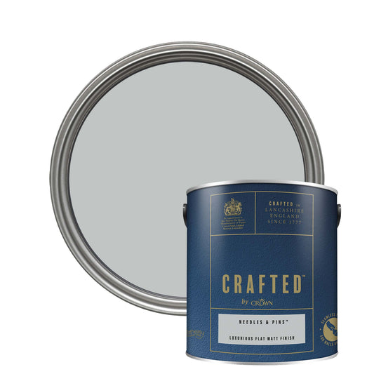 Crown Crafted Luxurious Flat Matt Finish Paint - Needles & Pins - 2.5 Litre