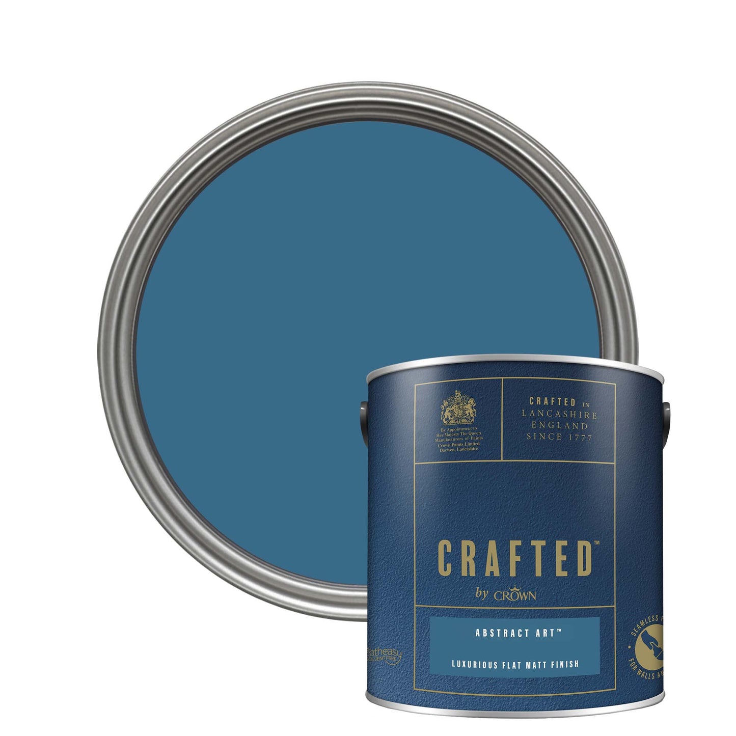 Crown Crafted Luxurious Flat Matt Finish Paint - Abstract Art - 2.5 Litre