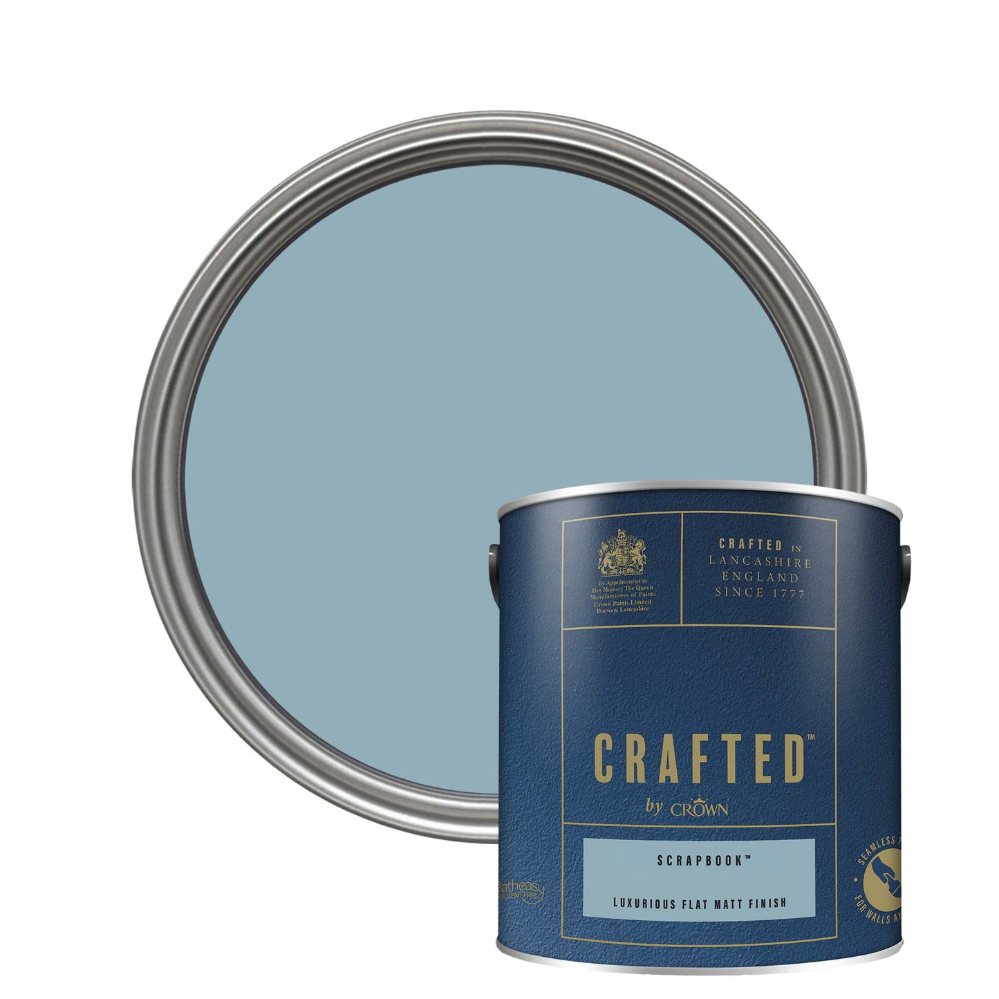 Crown Crafted Luxurious Flat Matt Finish Paint - Scrapbook - 2.5 Litre