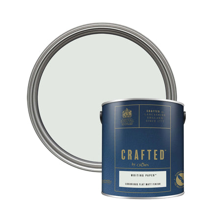 Crown Crafted Luxurious Flat Matt Finish Paint - Writing Paper - 2.5 Litre