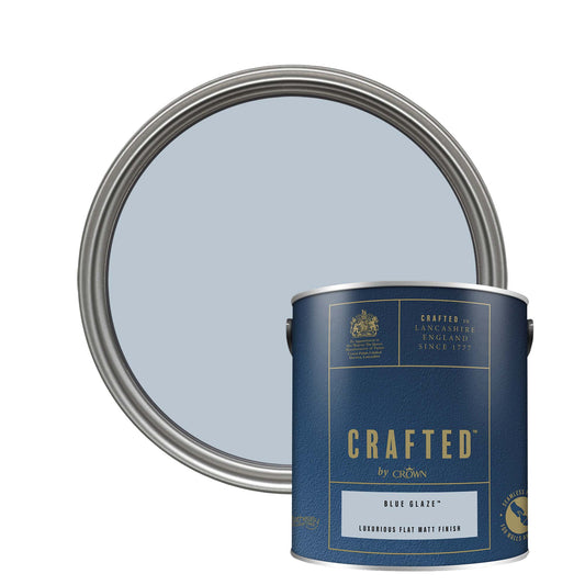 Crown Crafted Luxurious Flat Matt Finish Paint - Blue Glaze - 2.5 Litre