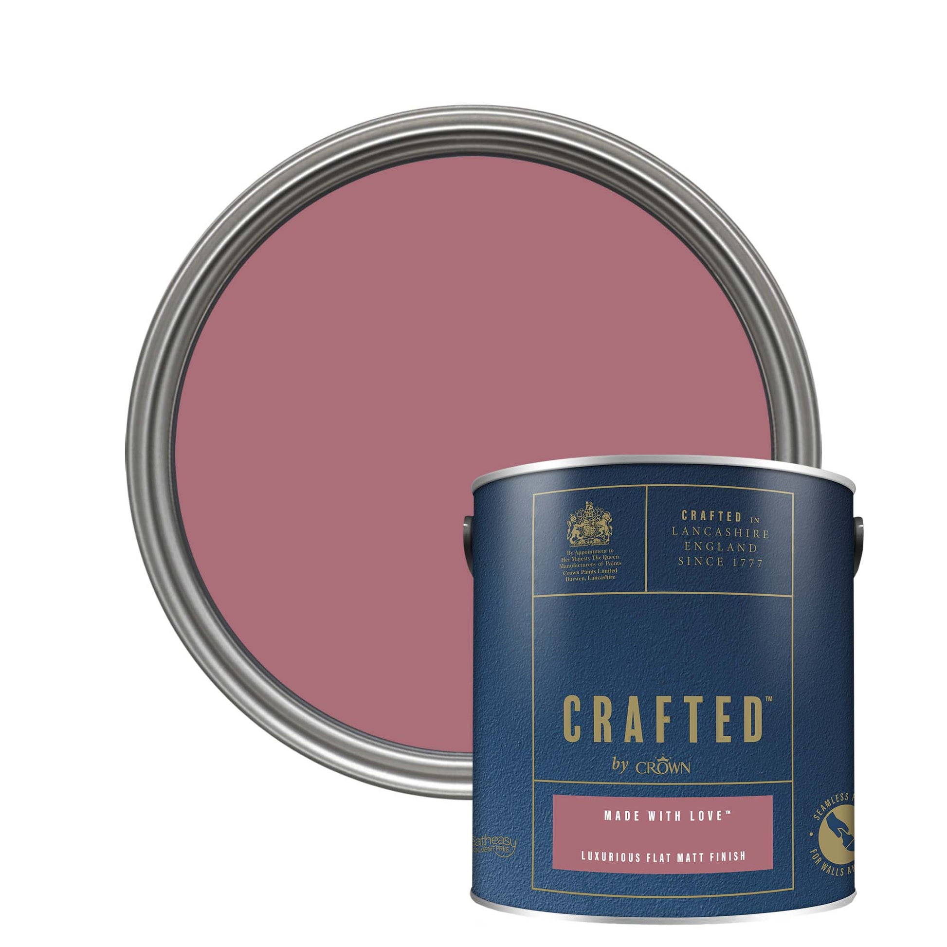 Crown Crafted Luxurious Flat Matt Finish Paint - Made With Love - 2.5 Litre