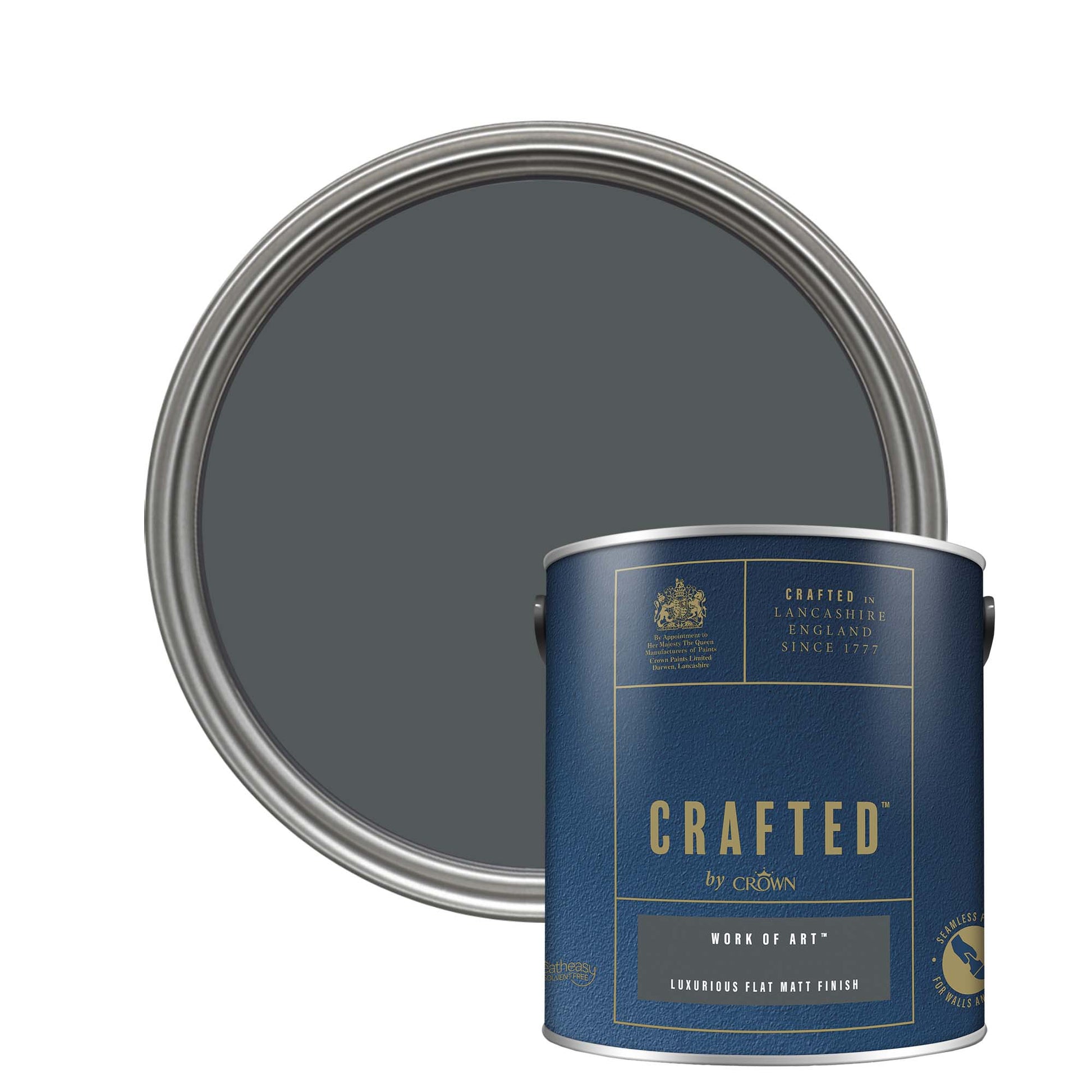 Crown Crafted Luxurious Flat Matt Finish Paint - Work of Art - 2.5 Litre