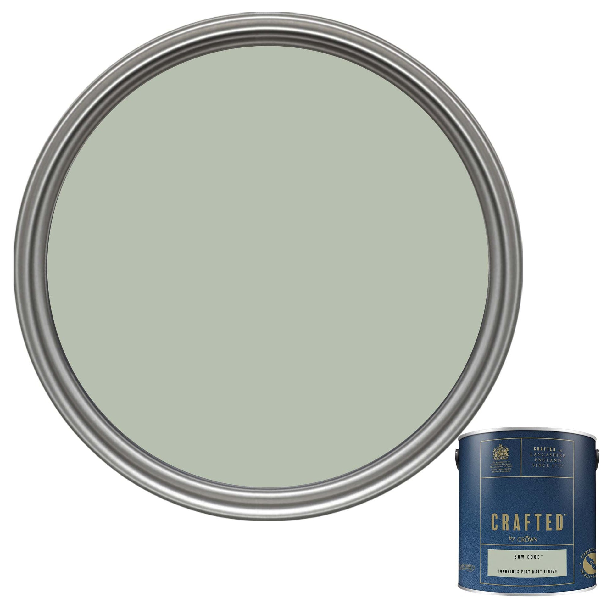 Crown Crafted Luxurious Flat Matt Finish Paint - Sow Good - 2.5 Litre