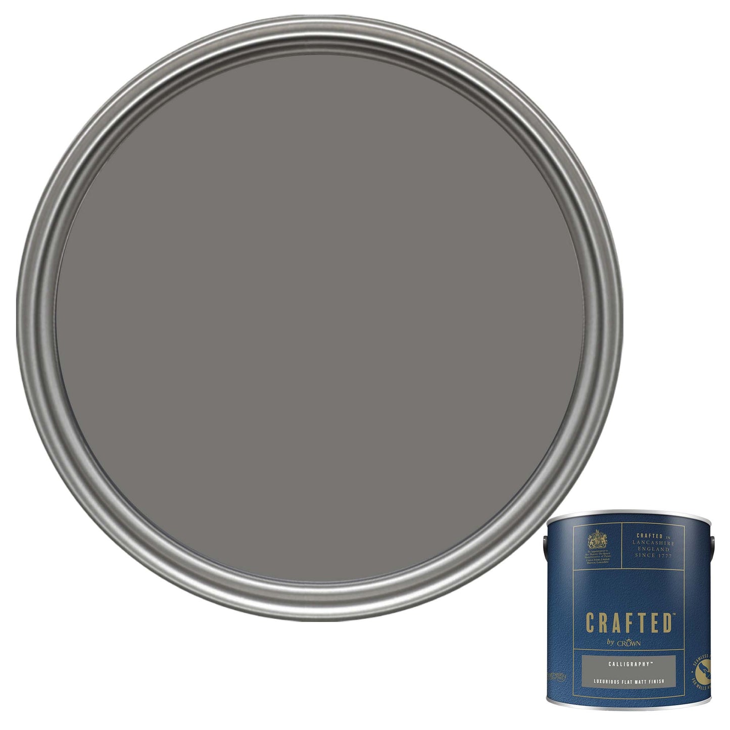 Crown Crafted Luxurious Flat Matt Finish Paint - Calligraphy - 2.5 Litre