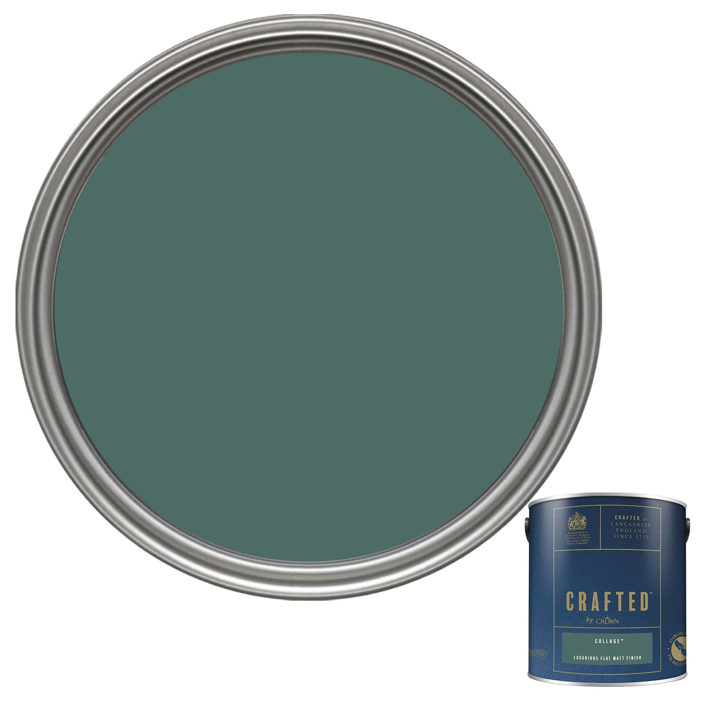 Crown Crafted Luxurious Flat Matt Finish Paint - Collage - 2.5 Litre